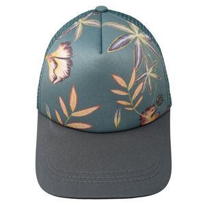 Roxy Snapback Trucker Hat Multicolor OSFA Floral Mesh Back Adjustable